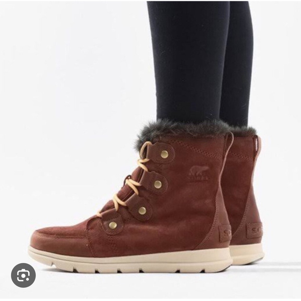 Sorel Explorer Joan Women's Brown Waterproof Winter Boots